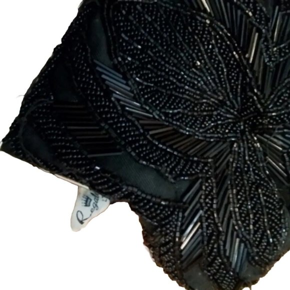 Black Kiss Look Imbroded Black Beads In Sun God Vintage Regal P4b - Picture 3 of 4